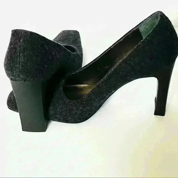VIA SPIGA Y2K WOMEN GREY SHOES  SQUARE TOE BLOCK HEELS SIZE 6 - Picture 3 of 6